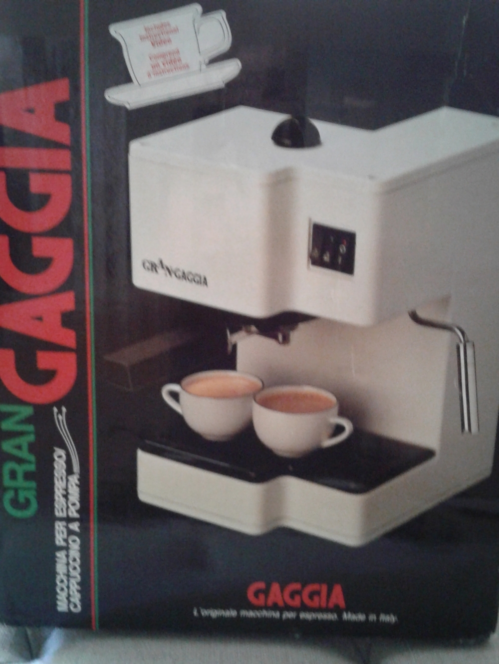 Gaggia Gran Gaggia Brevetti Italy Espresso/Cappuccino Machine - White